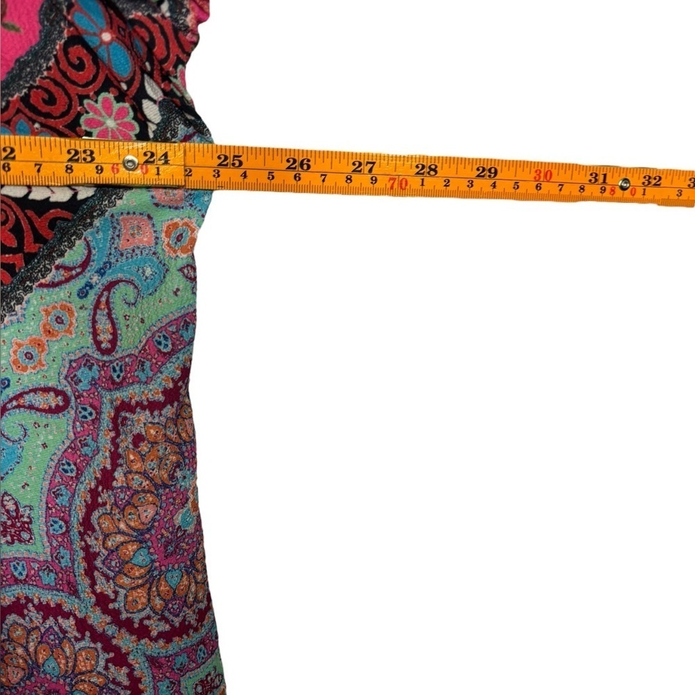 Umgee Boho Multiprint Patchwork Short Sleeve Top … - image 8